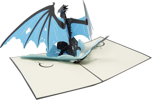 Ice Dragon 3D Pop Up Greeting Card, 5 x 7 inch, Multicolor for All Occasions - Birthday, Love, Christmas