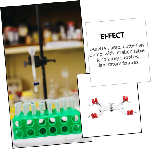 Titration Clamp, Double Buret Clamp, Burette Clip, School Experiment Supply, Aluminum