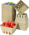 40 Pack Natural Pulp Fiber Berry Basket, Molded Produce Vented Basket Kitchen