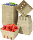 40 Pack Natural Pulp Fiber Berry Basket, Molded Produce Vented Basket Kitchen