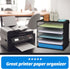 EASEPRES 5 Slot Mesh Desk Organizer Tray, File Paper Letter Holder for Office Home School Classroom Storage