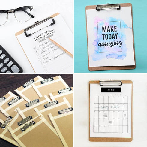 HappyHapi 15 Pack Mini Clipboards, 6 x 9 Inches A5 Small Clipboards for Home, Office, School Classroom Supplies