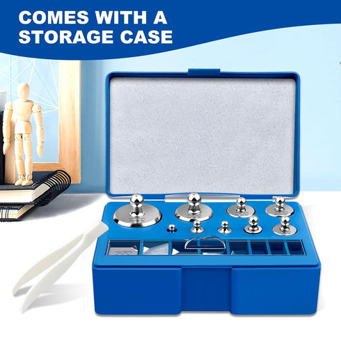 UCEC Calibration Weights for Digital Scale, 10mg - 100g Precision Stainless Steel Weight Set with Tweezers