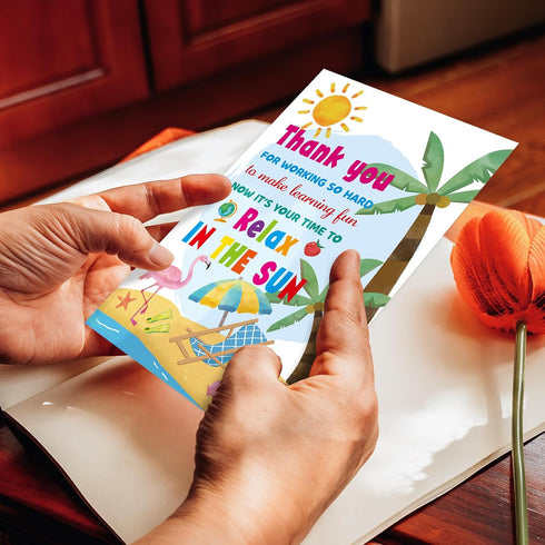 Summer WorldBazaar End of Year Teacher Card Teacher Appreciation Thank You Card Graduation Thanks for School Daycare