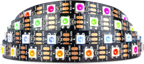 SEZO WS2812B LED Strip Light 3.3FT/1M 60LEDs/m Individually Addressable Programmable 5050SMD Digital