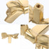 (45x25x24mm) Ciieeo Gold Bow Cabinet Handle and Drawer Pulls, Brass Bow Shaped Dresser Knobs for Wardrobe, Cupboard