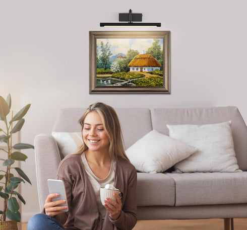 15Inch 5000mAh Dimmer Joosenhouse Wireless Picture Light Battery Operate Library Light Rechargeable Gallery Light
