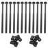 M6 x 110mm Bunk Bed Bolts, Hex Drive Socket Furniture Barrel Screws with Wrench, 12 Pcs (Black)