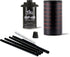 2-Pack 65-Inch TIKI Metal Black & Orange Easy Install Outdoor Torches, Decorative TIKI Torches for Patio, Lawn