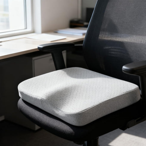 PILULY Ergonomic Memory Foam Seat Cushion with Breathable Design for Chair Car Home Pressure Relief
