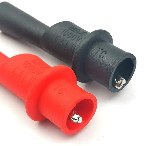 2 Pair Silicone Alligator Clips Set, 1000V 10A Test Kit, Banana Probe Clip, Compatible with Fluke Multimeter