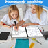Double-Sided Whiteboard - Portable 12" x 9" Dry Erase Boards with 3 Markers, Eraser, and Red Elastic Pen Tray