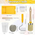 Starry 20PCS Set,Small Set (2 Inch) Paint Brush and Roller Paint Roller Sponge Applicators, Tray Liner, Mixing Cups