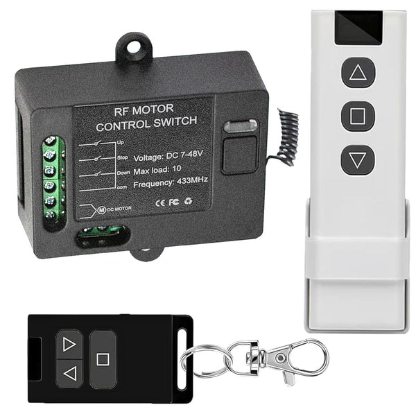 AWINLI Forward Reverse Remote Control Switch,DC7V-48V 10A Control Switch,328 FT Remote Range,Linear