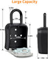 Portable Key Lock Box, Key Holder Safe Security Lock Box for Indoor, Outdoor, Garage, Garden, Store (Grey, 2)