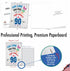NobleWorks 90th Milestone Happy Birthday Card - Funny Card for 90 Year Old, Senior Citizen Humor - Age Equation 90