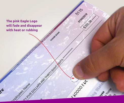NextSecure Blank - Not Printed Check Stock for Laser/Ink-Jet, 500 Sheets Per Pack (Red-Blue Prismatic Top)