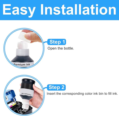 LCL Compatible Ink Bottle Replacement for Canon GI20 GI-20 for PIXMA G6020 G5020 G7020 (2-Pack, Black 170ML)