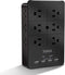 Nikleb Multiple Plug Outlet Extender, Surge Protector with 12 Outlets, 4 USB Ports, Phone Holder, Low Profile