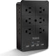 Nikleb Multiple Plug Outlet Extender, Surge Protector with 12 Outlets, 4 USB Ports, Phone Holder, Low Profile