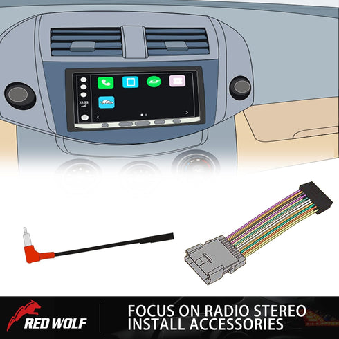 1988-2002 RED WOLF Stereo Wiring Harness Replacement for GM Chevrolet GMC Buick Cadillac Car Radio Wire Harness Antenna