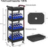 4 STEEHOOM Tier Rolling Cart with Handle, Utility Cart with Table Top Easy Assembly Bathroom Storage Cart on Wheels
