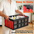 55L, 1PK Collapsible Storage Bins Heavy Duty Plastic Milk Crates for Storage, Foldable Collapsible Crates
