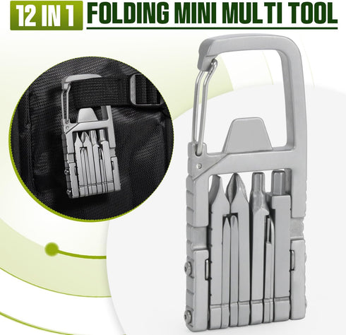 Generic 12 1 in Keychain Multitool Screwdriver Bit Folding Multi Tool Bottle Opener Portable Pocket Tool for Outdoors