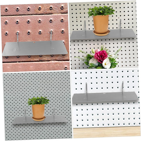 PRETYZOOM Pegboard Shelves Wall Peg Board Kit Tool Organizer Accessories Storage Construction Workbench Craft Room
