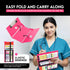 Nursing Clipboard Foldable with Medical Edition Cheat Sheets, 3 Layers Aluminum Clipboard for Nursing Students (Pink)