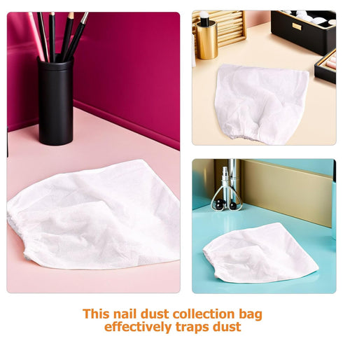 Generic 20PCS Nail Suction Dust Collector Pouches Nail Vacuum Cleaner Replacement Dust Bag Manicure Art Equipment Bag