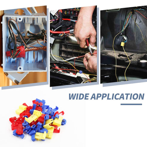 60 Pcs Solderless Quick Splice Snap Wire Connectors, Insulated Electrical Splice for 12-10 AWG and 18-14 AWG