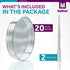 Pack of 20 Sterile Petri Dishes with Lids (90 x 15 mm), 2ml Plastic Pipettes for Lab Analysis