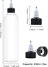12Pcs 60ml Clear Squeeze Bottles with Black Twist Top Cap, Empty Refillable Bottles for Hair Oil, Inks, Crafts