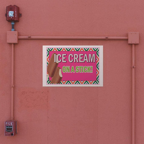Fastasticdeals 36x24Inches Decal Stickers Multiple Sizes Ice Cream in A Stick Restaurant Cafe Bar Industrial Vinyl