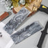 2pcs Black Marble Pattern Acrylic Knife Handle Scales, 6.3 2 0.27inch Knife Grips Sheets for DIY Crafts