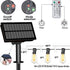 60FT Bulb 15 Stright Solar String Lights Outdoor Weatherproof with Remote, Solar Powered LED Edison Sockets Outdoor