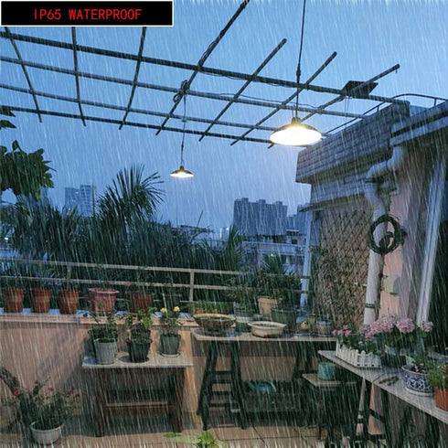 Bulb IP65 ABZXT Solar Pendant Lights Upgraded Lights Waterproof Dusk to Dawn Auto Lamp with Remote Controller