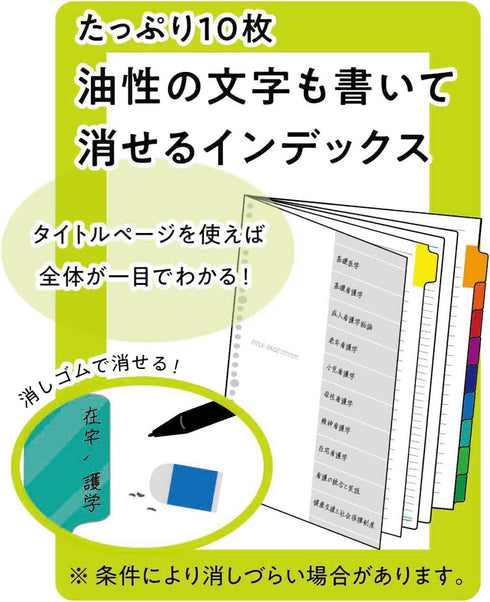 Maruman F584-52 Loose Leaf Binder, A4, Session, 30 Holes, Light Blue