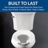 175 Commercial BEMIS Open Front Plastic Toilet Seat, Heavy Duty Industrial Seat with Lid, Elongated, White