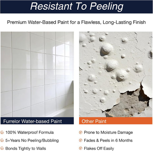 16oz 10pcs 25-30sq.ft Tub and Tile Refinishing Kit, Tub Paint with Tools, Tile Paint Kit Shower Bathtub Paint Water