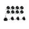 DIELLY 12PCS M4 x 10 mm Carbon Steel Threaded Knurled Thumbscrew Screw on