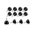 DIELLY 12PCS M4 x 10 mm Carbon Steel Threaded Knurled Thumbscrew Screw on