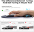 EooCoo Ergonomic Mouse Pad with Gel Wrist Rest Support Middle Concave Design, Relieve Wrist Pain Mousepad, Non-Slip