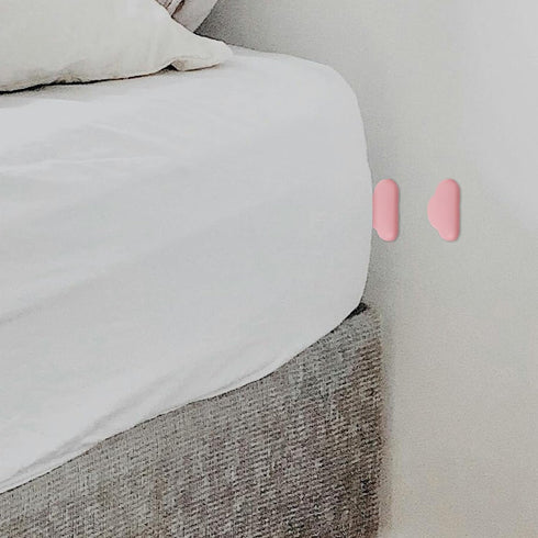 DIKACA 4pcs Large Heart-Shaped Silicone Door Handle Bumpers Cabinet Door Bumpers Self-Adhesive Wall Protector Pads
