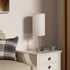 17.4Inch 3 Dimmable Bedside Touch Table Lamps for Bedroom Nightstand with USB-C USB-A Charging Ports White - Way