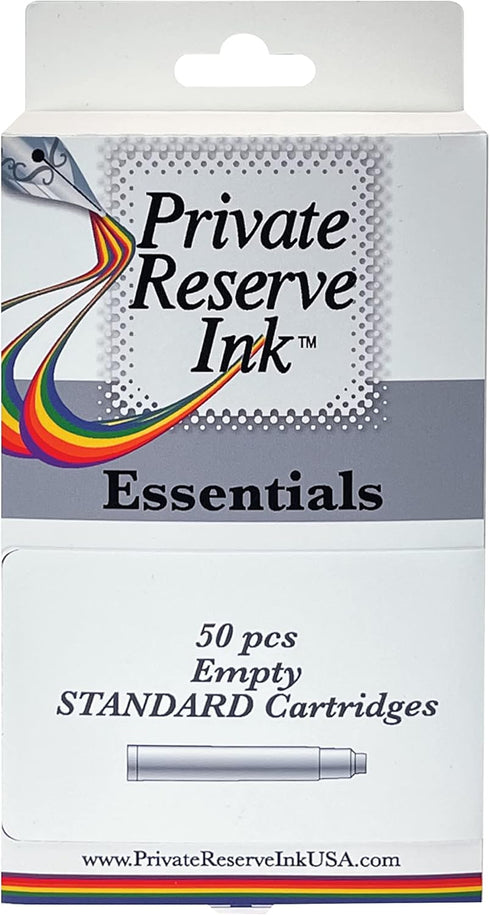 Essentials - Empty Standard Cartridges (50 pcs), Clear (PR2), 1 Count