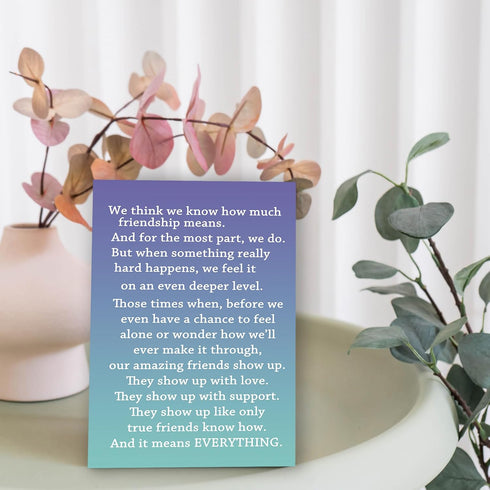 Duomeiji Thank You Card for Friend, Cute Appreciation Card for Kindest Person, Grateful for You, Heartfelt Thank You