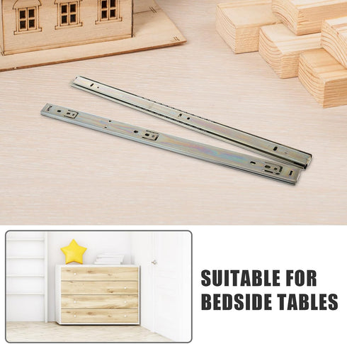 2PCS SEWACC Heavy Duty Side Mount Keyboard Drawer Slide Full Extension Ball Bearing Rails with Galvanized Coating