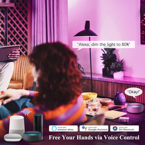 Bulb A19, Bulb, A60 Bulb Dimmable 50 450LM, 1 Pack DiCUNO Smart Edison Color Changing WiFi Smart Light Vinatge Filament